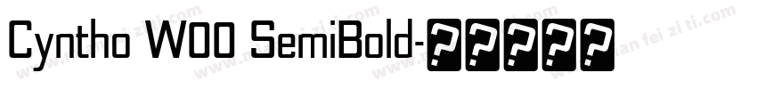 Cyntho W00 SemiBold字体转换